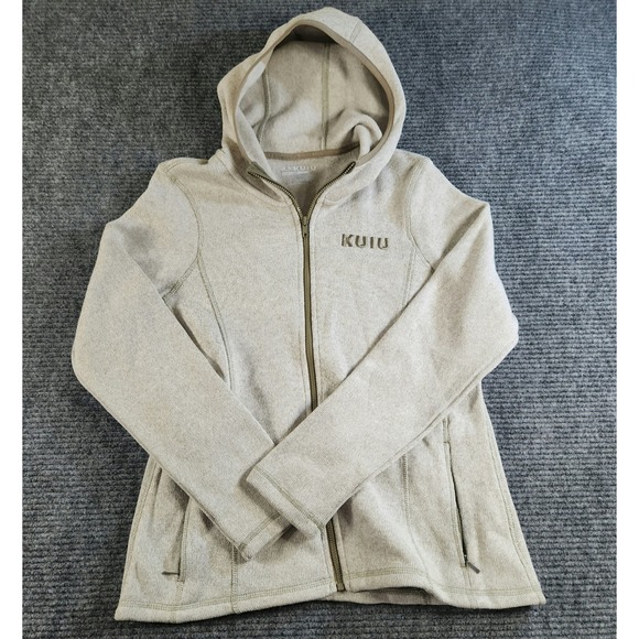KUIU Jackets & Blazers - Kuiu Base Camp High Loft Sweater Fleece Hoodie Womens L Oatmeal Full Zip Jacket